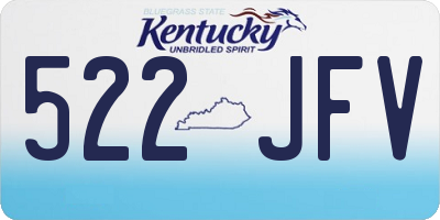 KY license plate 522JFV