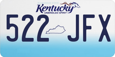 KY license plate 522JFX