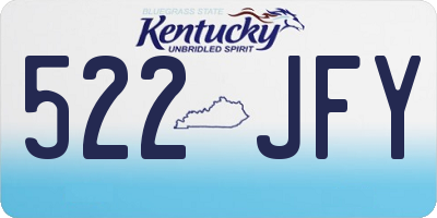KY license plate 522JFY