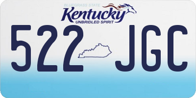 KY license plate 522JGC