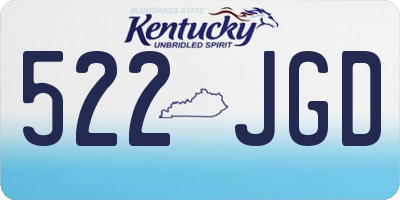 KY license plate 522JGD