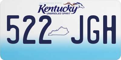 KY license plate 522JGH