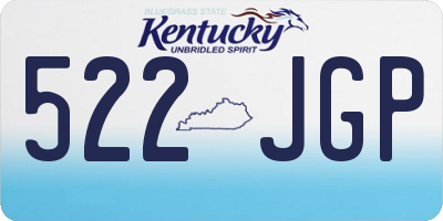 KY license plate 522JGP
