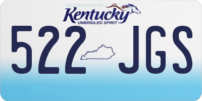 KY license plate 522JGS