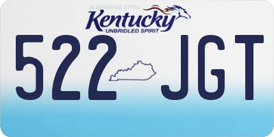 KY license plate 522JGT