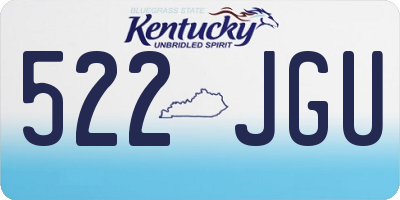 KY license plate 522JGU