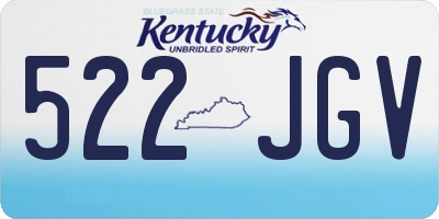 KY license plate 522JGV