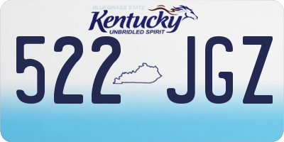 KY license plate 522JGZ