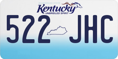 KY license plate 522JHC