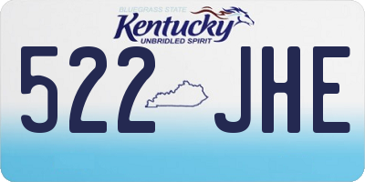 KY license plate 522JHE