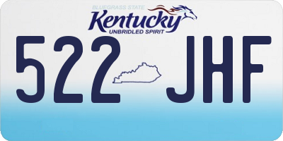 KY license plate 522JHF