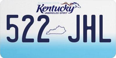 KY license plate 522JHL