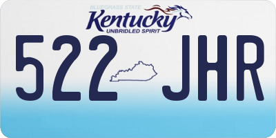 KY license plate 522JHR