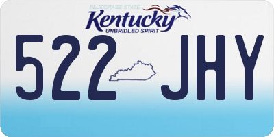 KY license plate 522JHY