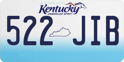KY license plate 522JIB