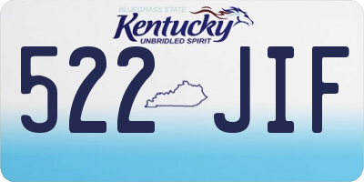 KY license plate 522JIF