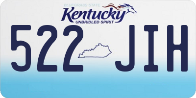 KY license plate 522JIH