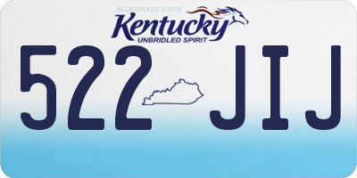 KY license plate 522JIJ