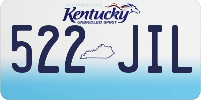KY license plate 522JIL