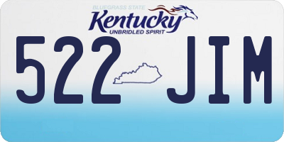 KY license plate 522JIM