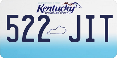 KY license plate 522JIT