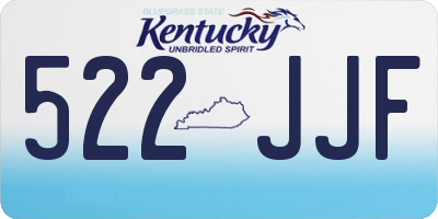 KY license plate 522JJF