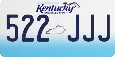 KY license plate 522JJJ