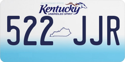 KY license plate 522JJR