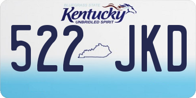 KY license plate 522JKD