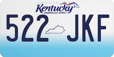 KY license plate 522JKF