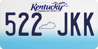 KY license plate 522JKK