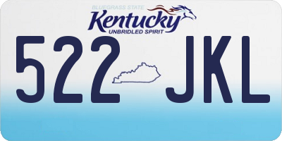 KY license plate 522JKL