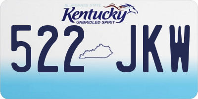 KY license plate 522JKW