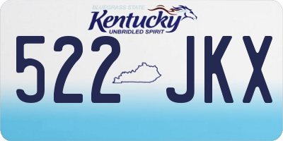 KY license plate 522JKX