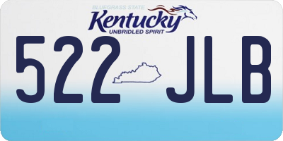 KY license plate 522JLB