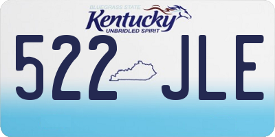 KY license plate 522JLE