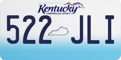 KY license plate 522JLI