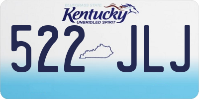 KY license plate 522JLJ