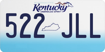 KY license plate 522JLL