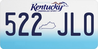 KY license plate 522JLO