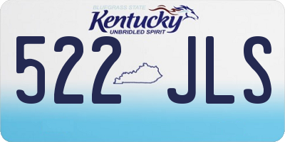 KY license plate 522JLS