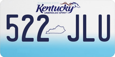 KY license plate 522JLU