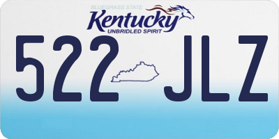 KY license plate 522JLZ