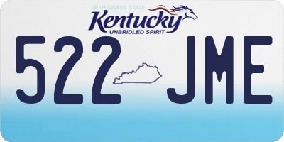 KY license plate 522JME