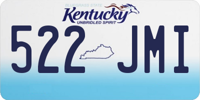KY license plate 522JMI