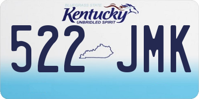 KY license plate 522JMK