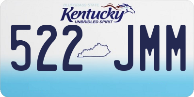 KY license plate 522JMM
