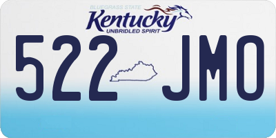 KY license plate 522JMO
