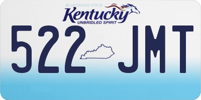 KY license plate 522JMT