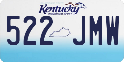KY license plate 522JMW